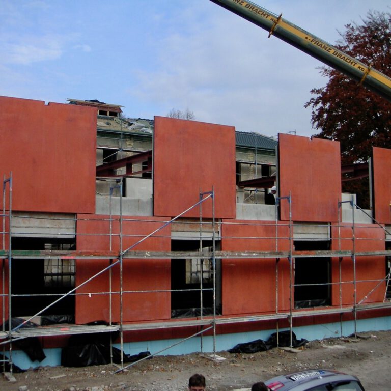 Ostenallee building in Hamm from the side during construction